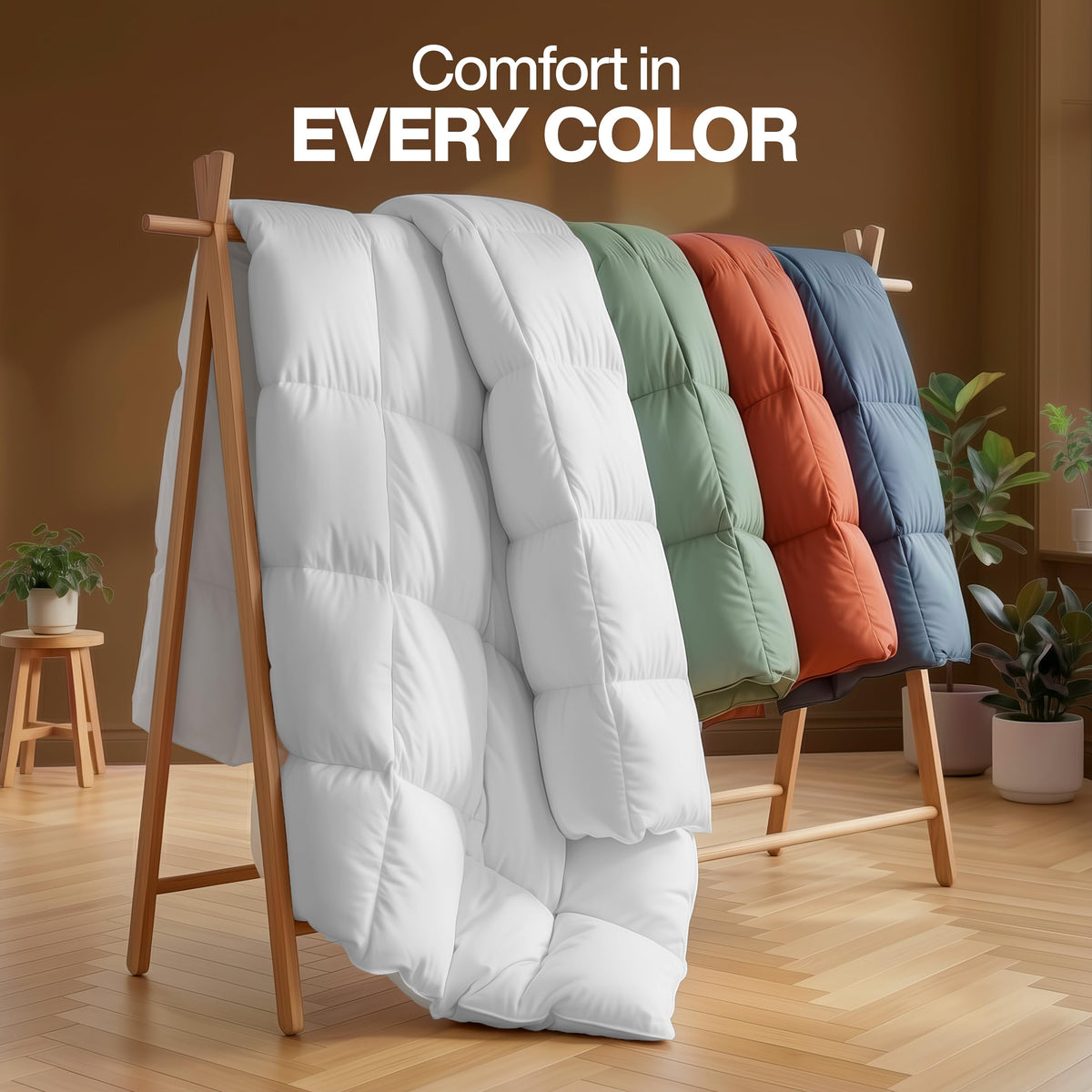 Utopia Bedding Quilted Down Alternative Comforter, King, 90 x 102 in