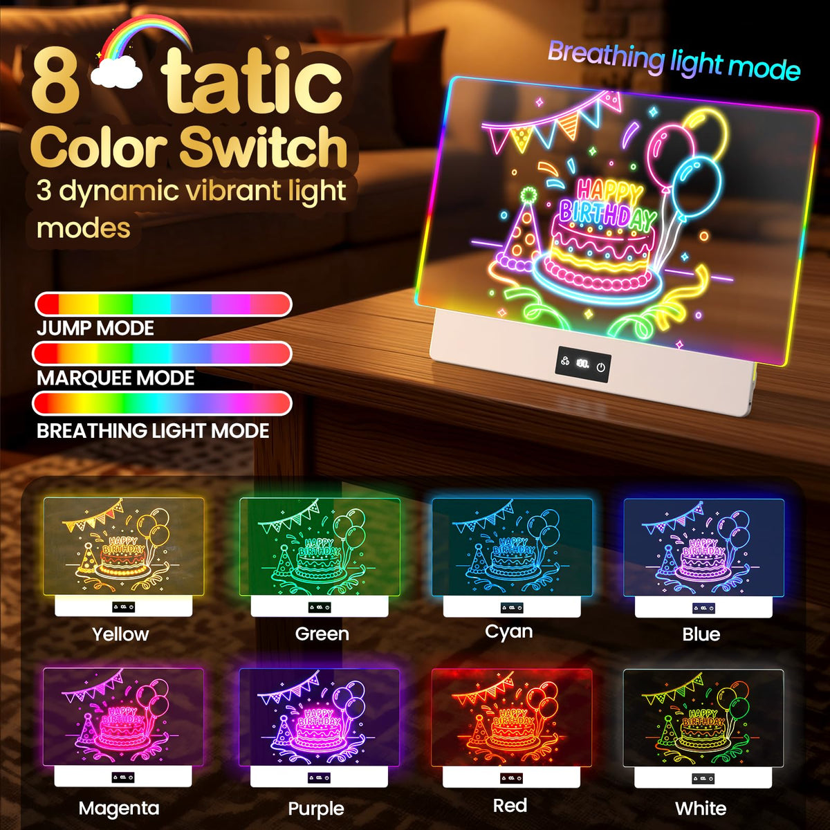 Taemvv 16 Inch LED Drawing Board for Kids with Stand, Rechargeable