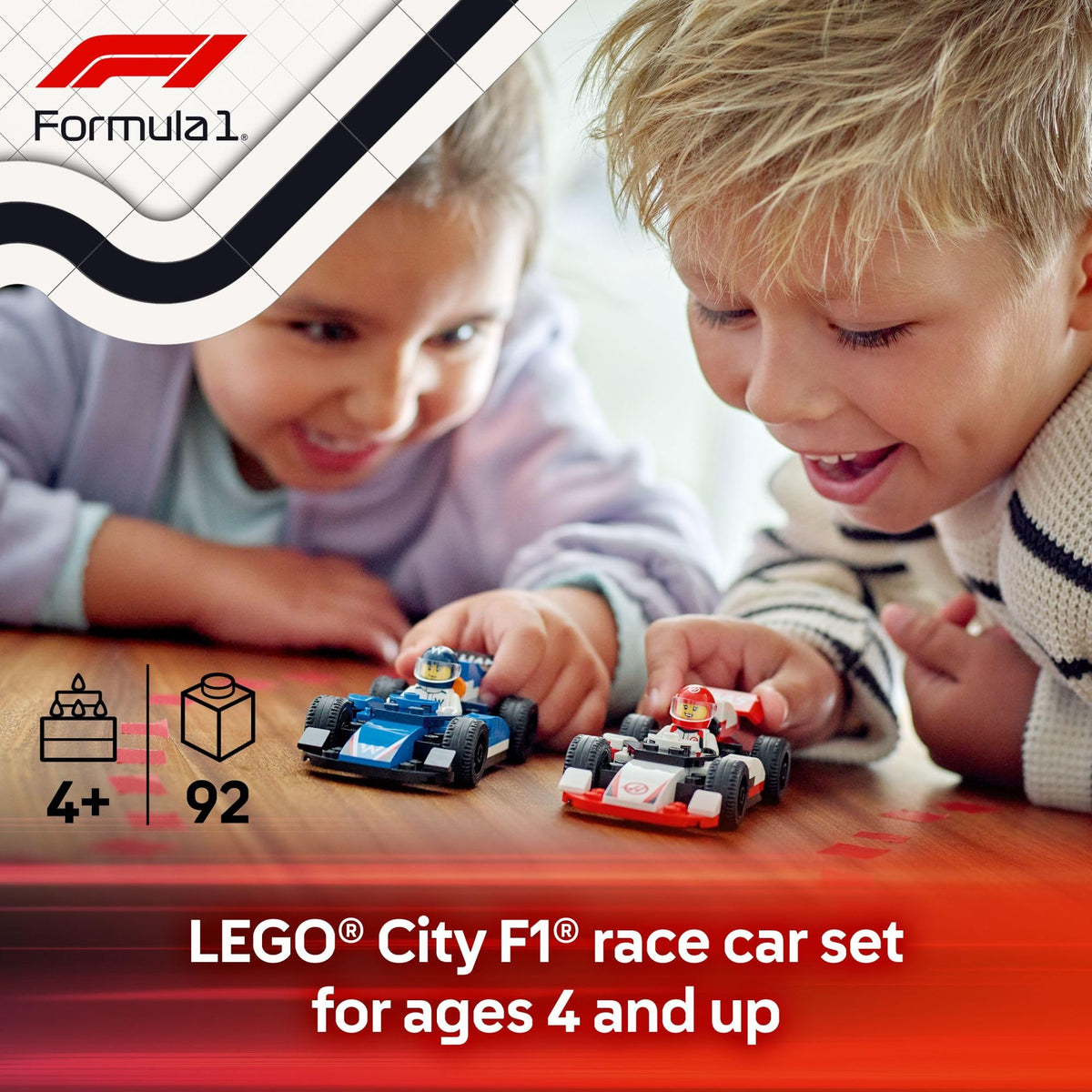 LEGO City F1 Williams Racing & Haas F1 Race Cars, 60464