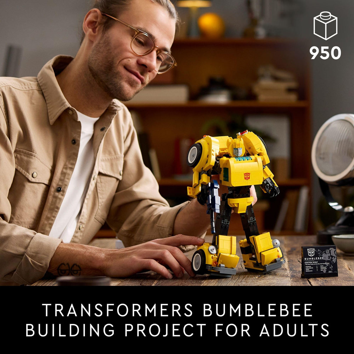 LEGO Icons Transformers Bumblebee Action Figure, 10338