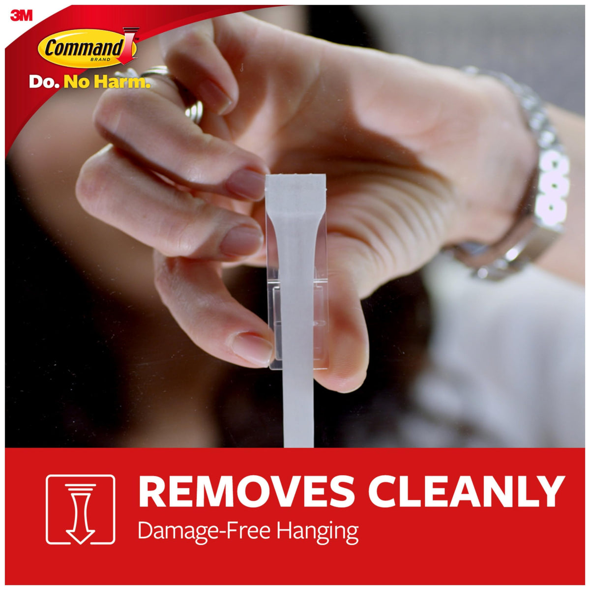 Command Large Refill Strips, White, 20 Count