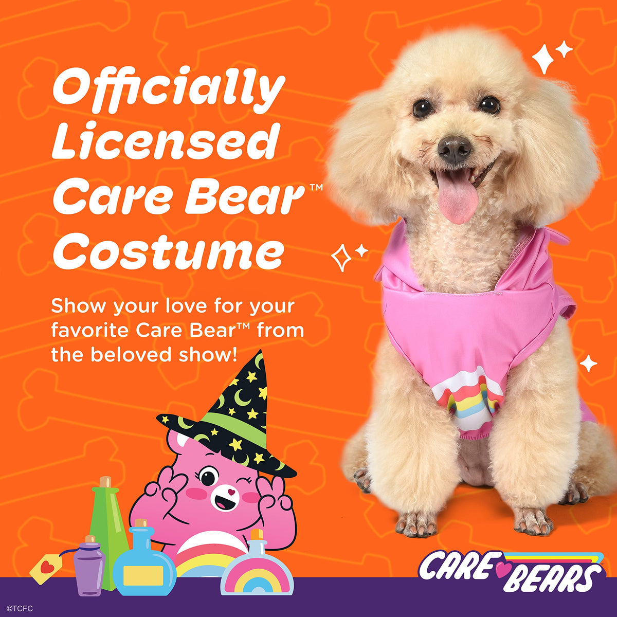 Care Bear for Pets Halloween Cheer Bear Sleeveless Hoodie Dog Costume