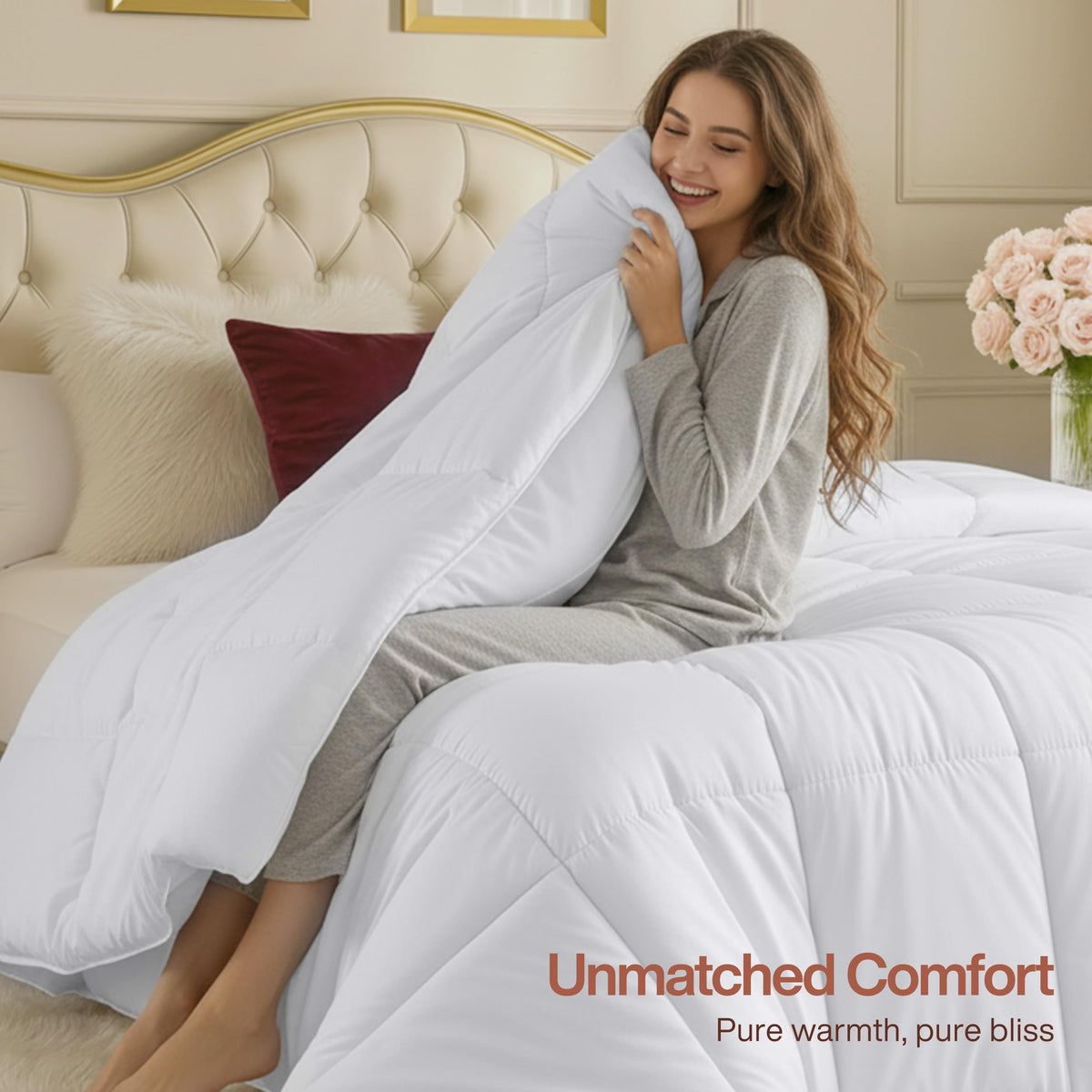 Utopia Bedding Down Alternative Comforter, Twin, White