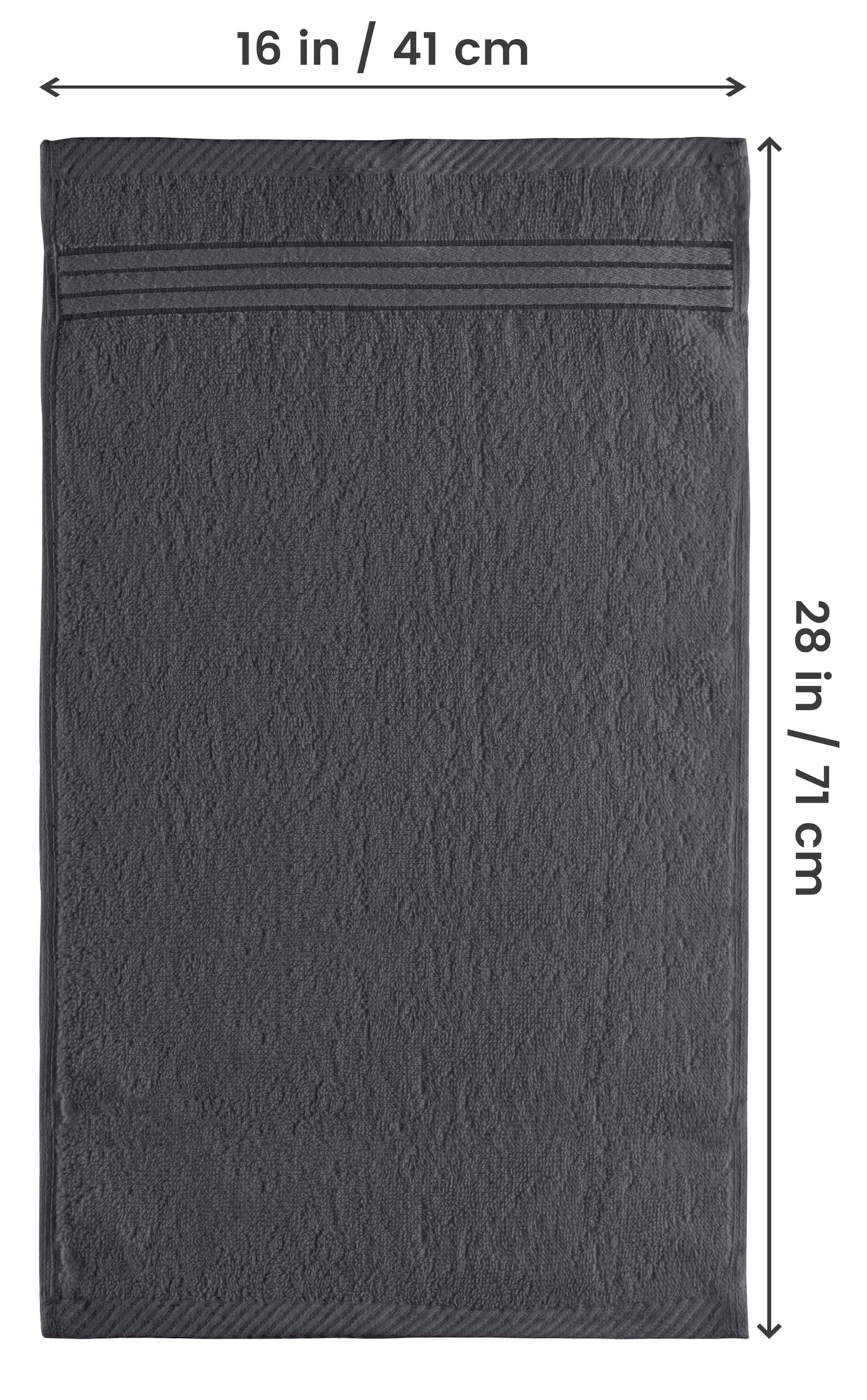Utopia Towels Cotton Hand Towels, 16 x 28 in, Grey, 6 Piece Set