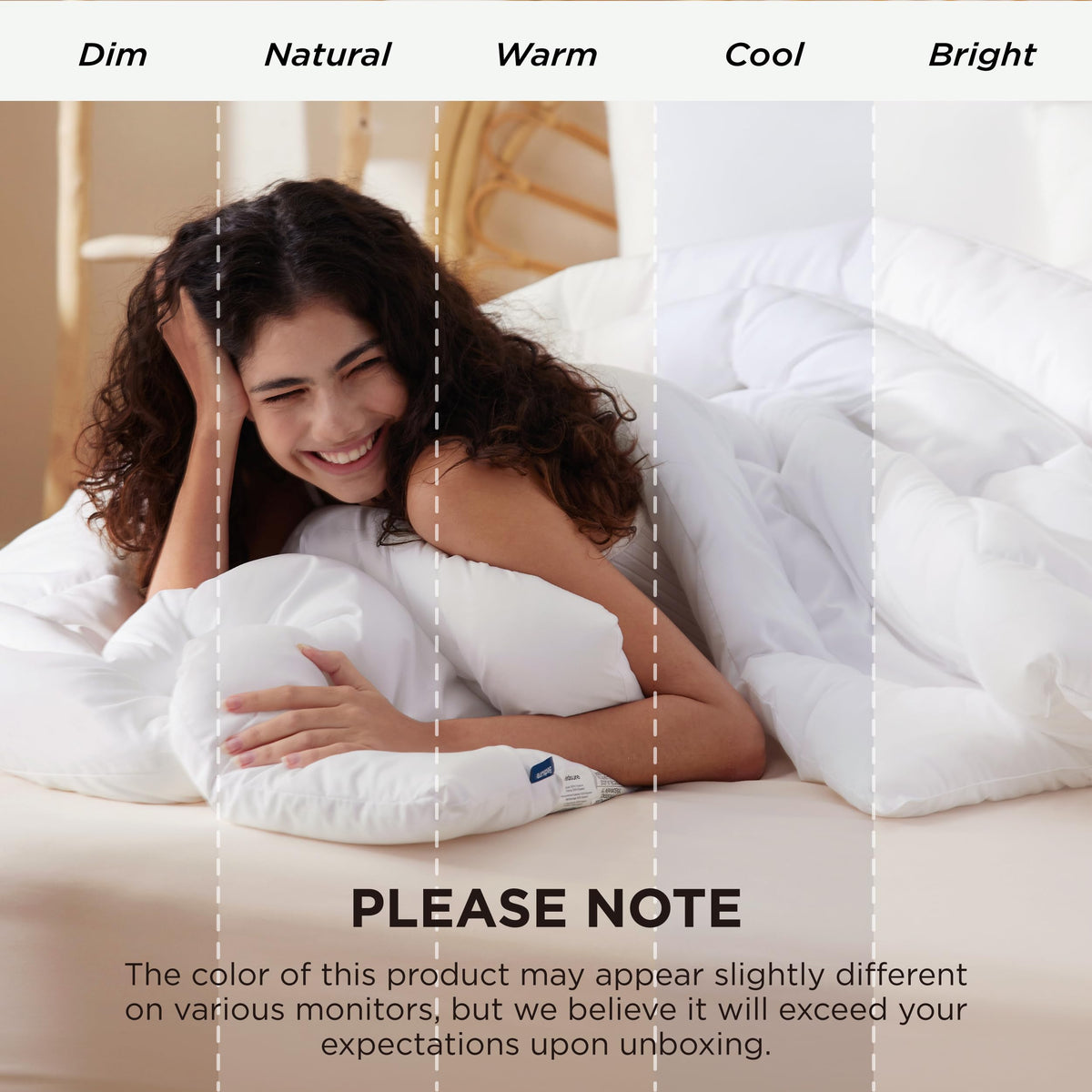 Bedsure Down Alternative Duvet Insert, Queen, 88 x 88 in, White