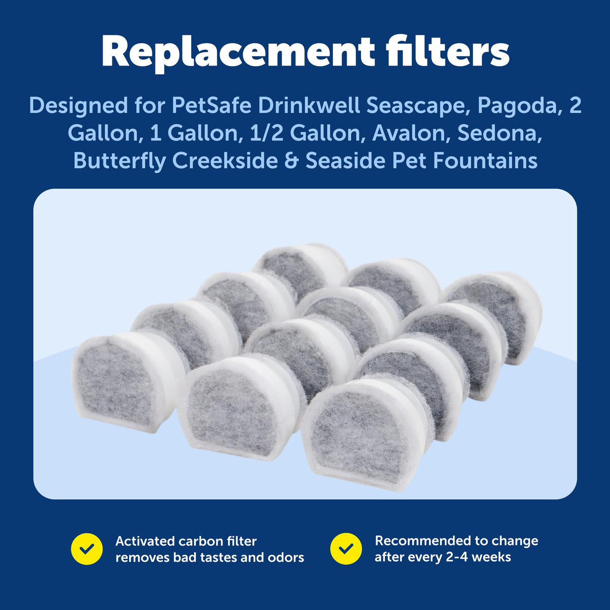 PetSafe Drinkwell Carbon Replacement Filters, 12-Pack