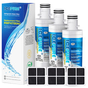 ICEPURE Water Filter for LG LT1000P with Air Filter (3 Pack)