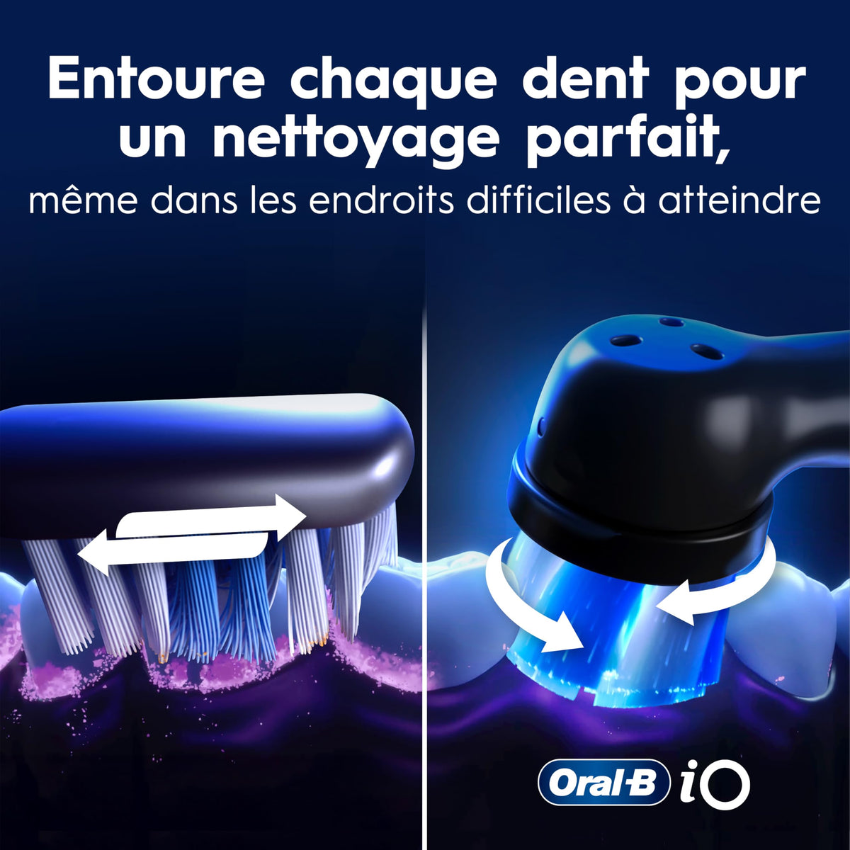 Oral-B iO Series 9 Electric Toothbrush, White Alabaster, 4 Brush Heads