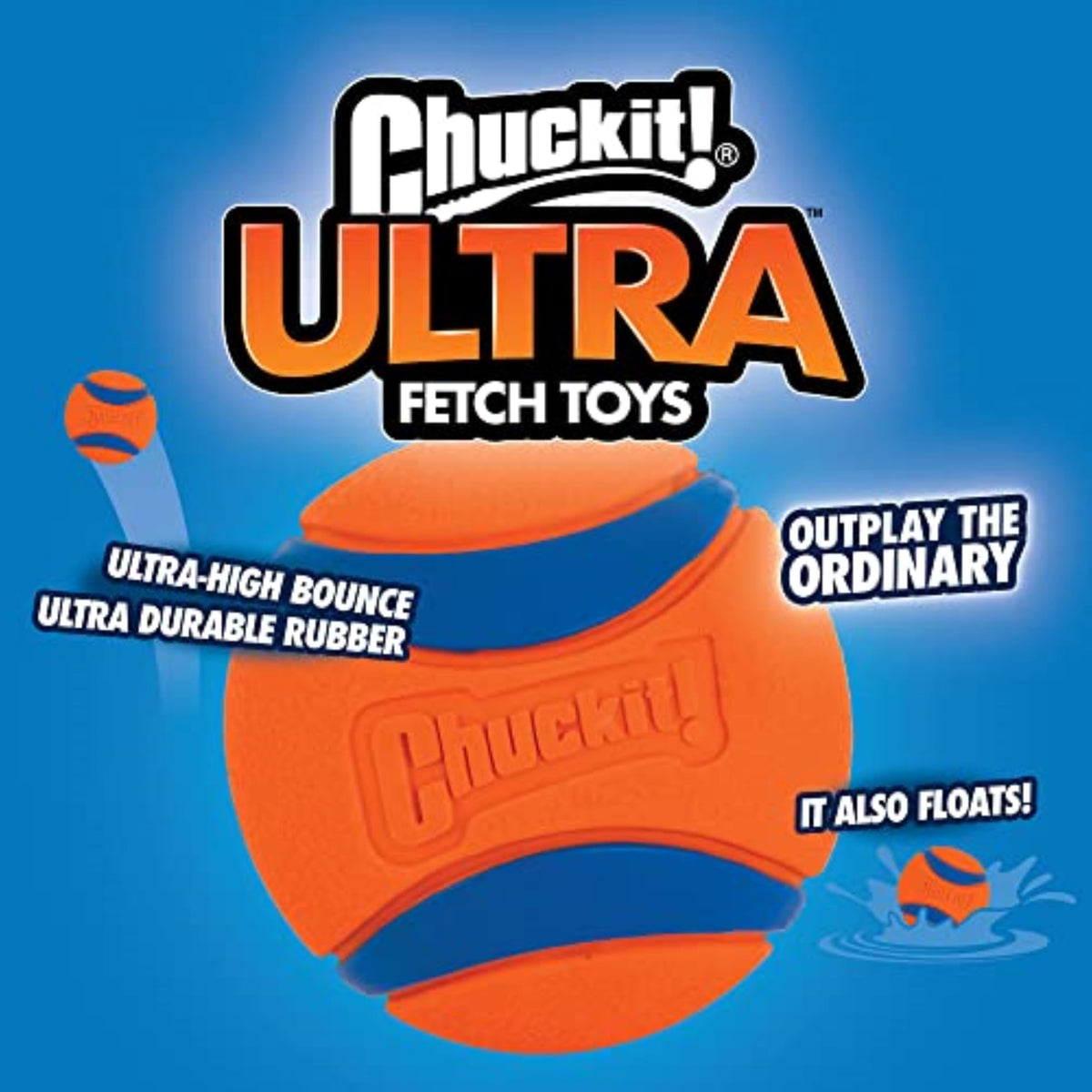 Chuckit! Ultra Ball Dog Fetch Toy, Medium, 8 Pack with Bucket