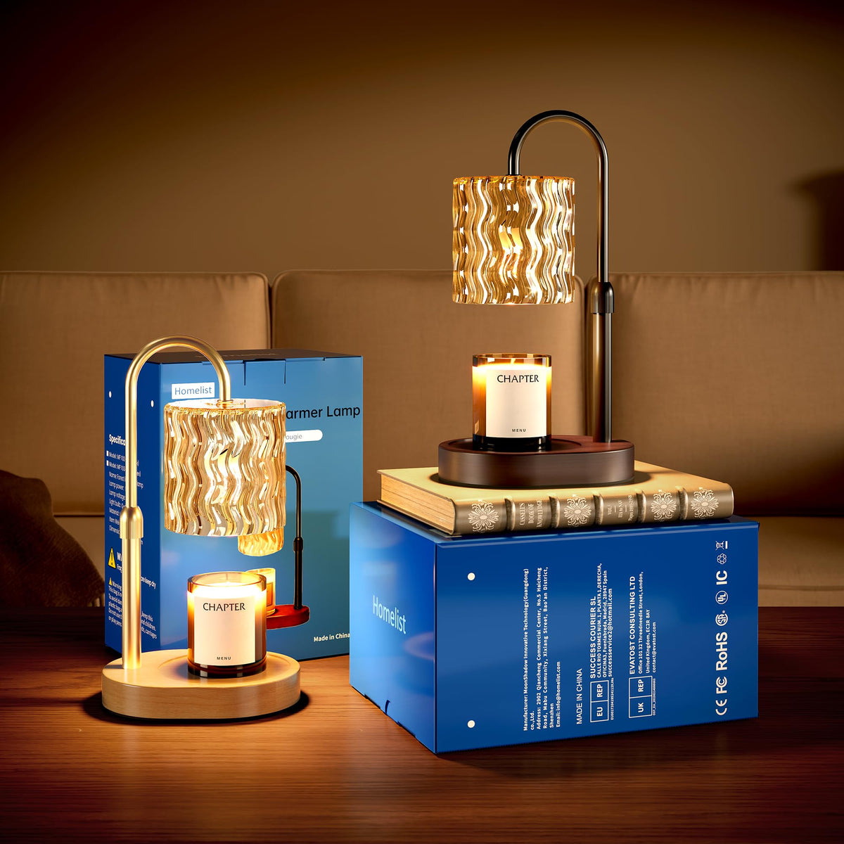 Homelist Candle Warmer Lamp with Timer and Adjustable Height