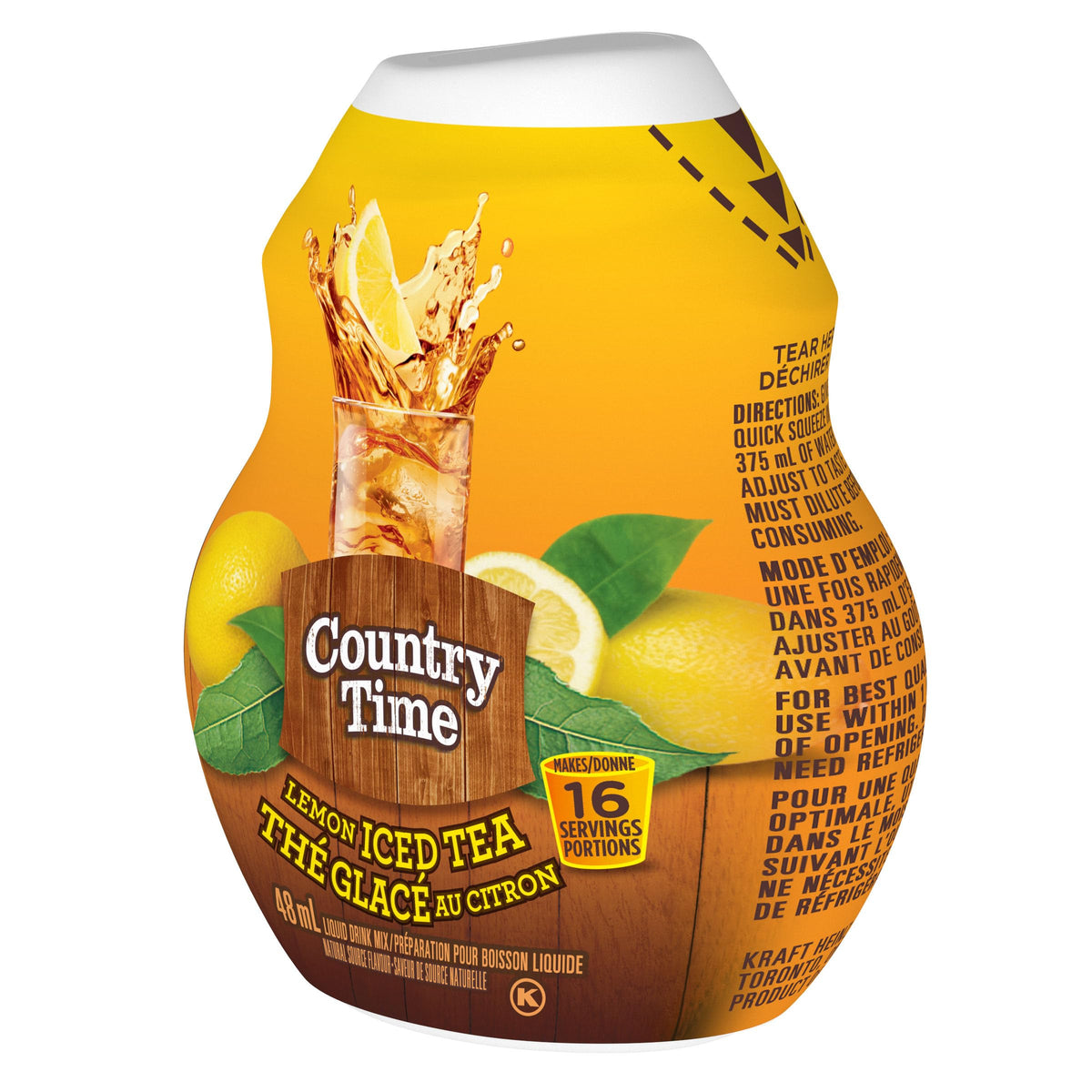 Country Time Lemon Iced Tea Liquid Drink Mix, 48mL, 12 Pack