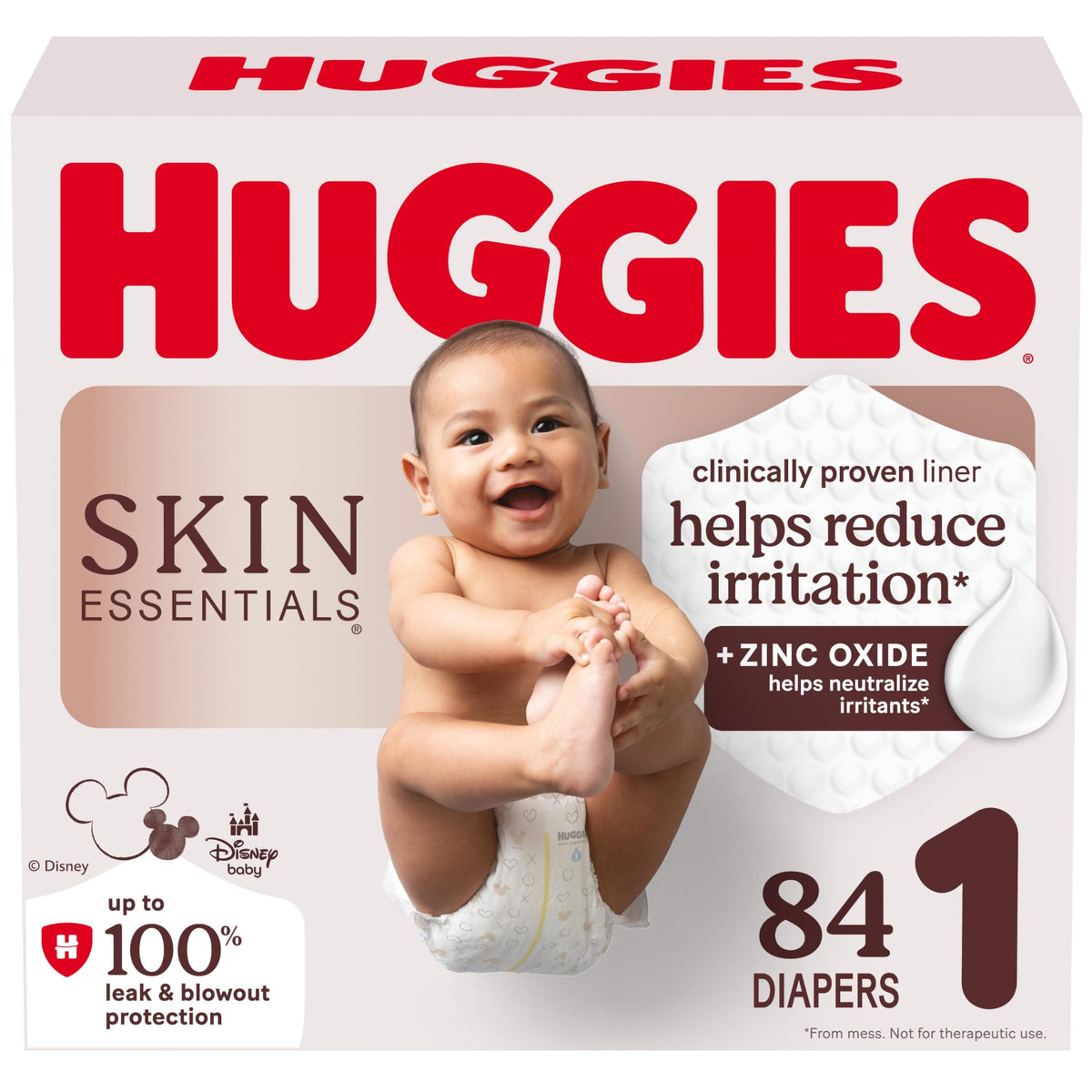 Huggies Skin Essentials Baby Diapers, Size 1 (8-14 lb.), 84 Count