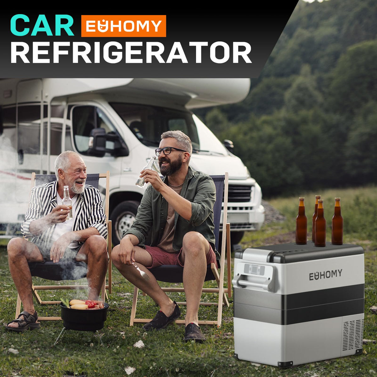 EUHOMY 12 Volt Refrigerator, 59QT (55L) Electric Cooler