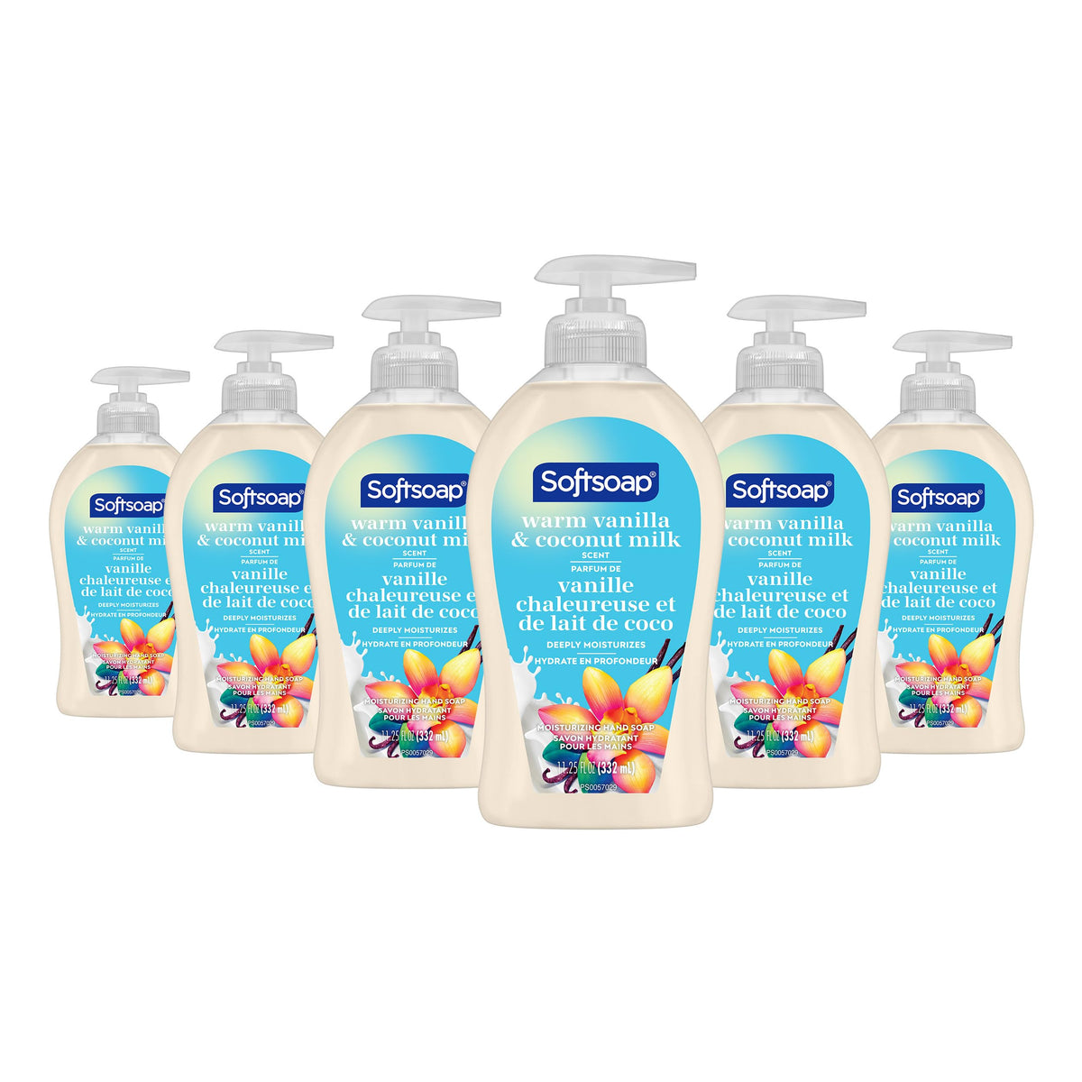 Softsoap Hand Soap, Warm Vanilla & Coconut Milk, 332mL, 6 Pack
