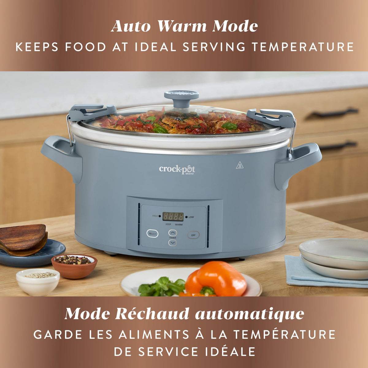 Crock-Pot Design Series 7-Quart Slow Cooker, Morning Haze Blue
