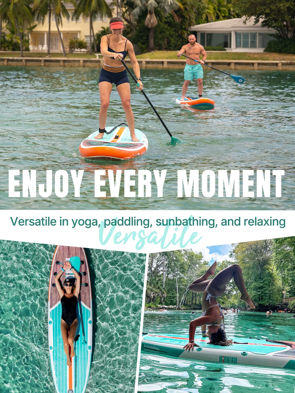 Niphean Inflatable Stand Up Paddle Board with Accessories, 10'6"