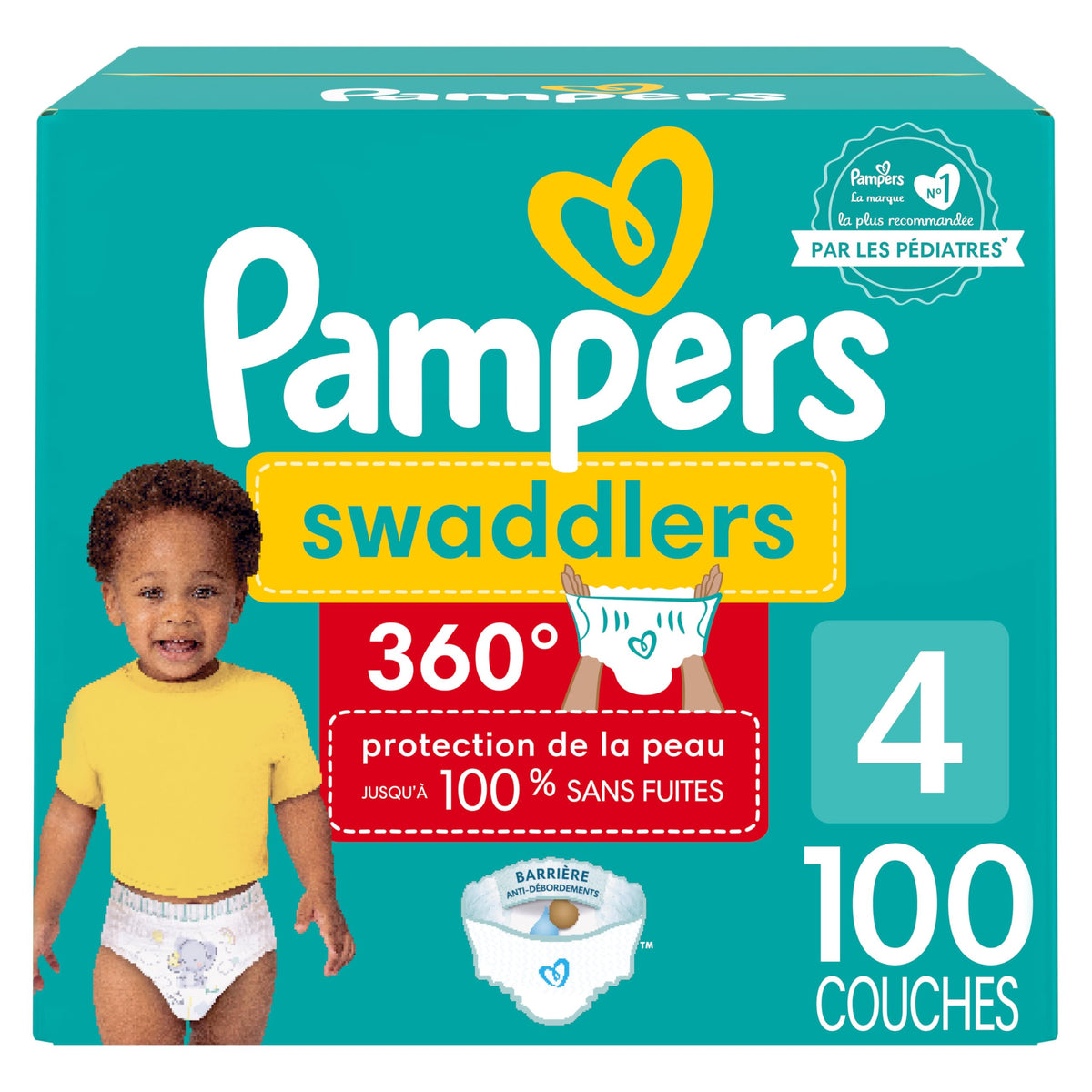 Pampers Swaddlers 360 Pull-On Diapers, Size 4, 100 Count