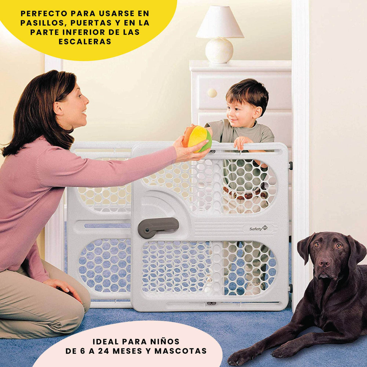 Safety 1st Easy Fit Pressure Mount Gate, 28-40 in, 27 in Tall, White