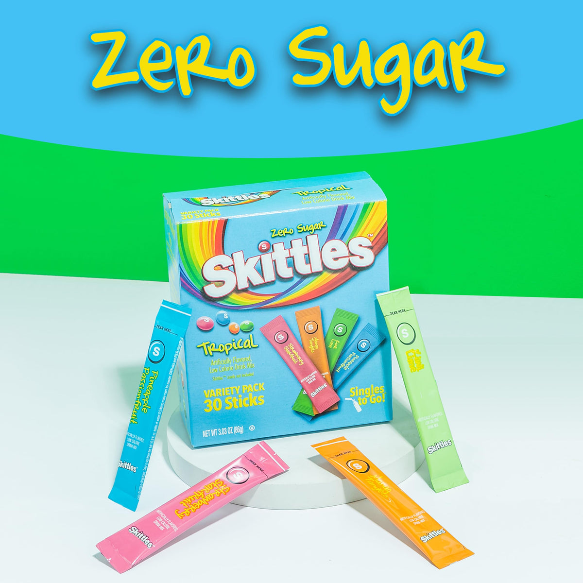 Skittles Singles To Go Tropical Drink Mix Variety Pack (30 Count)