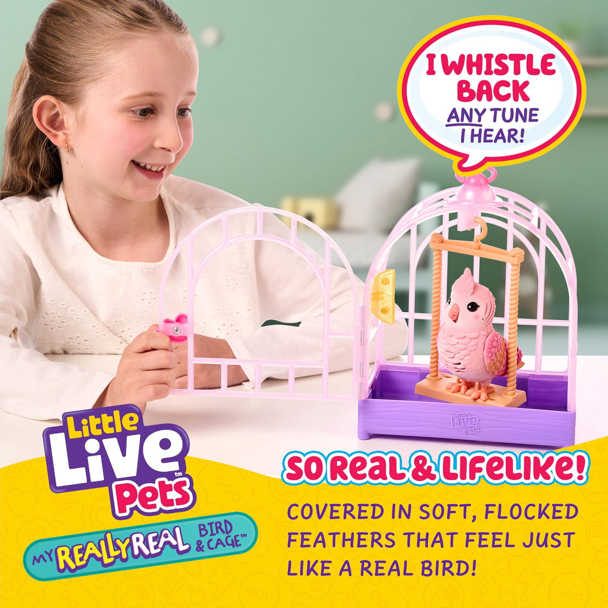 Little Live Pets My Really Real Bird & Cage, Rosie