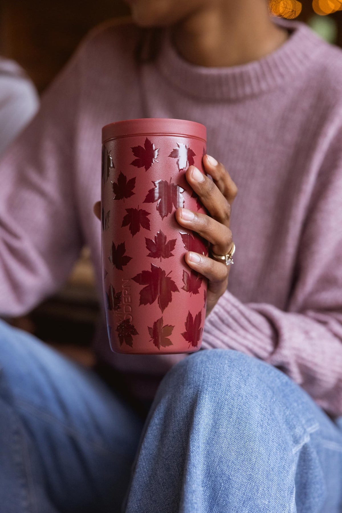 Simple Modern Halloween Travel Coffee Mug, 16 oz, Leaves