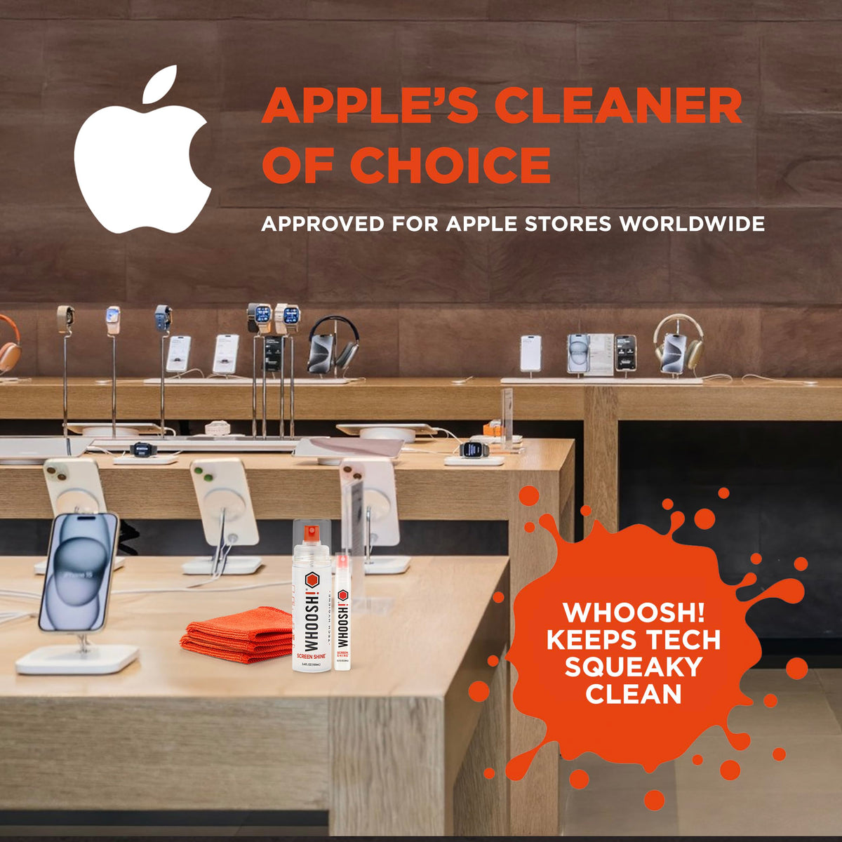 WHOOSH! Screen Shine Duo Electronics Cleaner, 100 mL and 8 mL