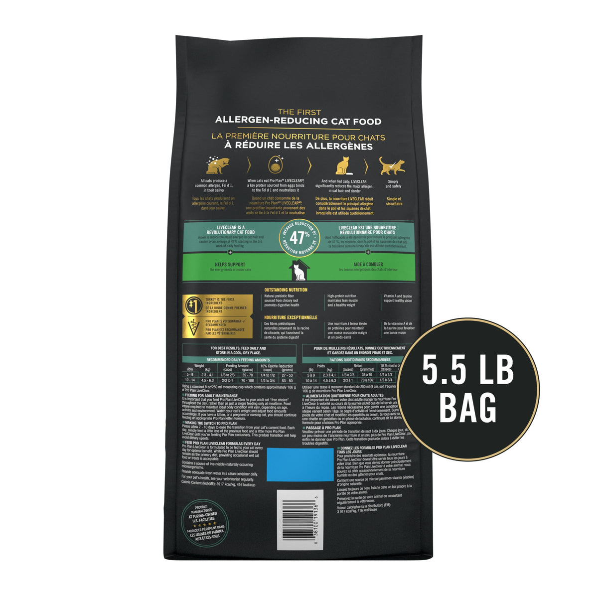 Purina Pro Plan LiveClear Indoor Turkey & Rice Dry Cat Food, 2.49 kg