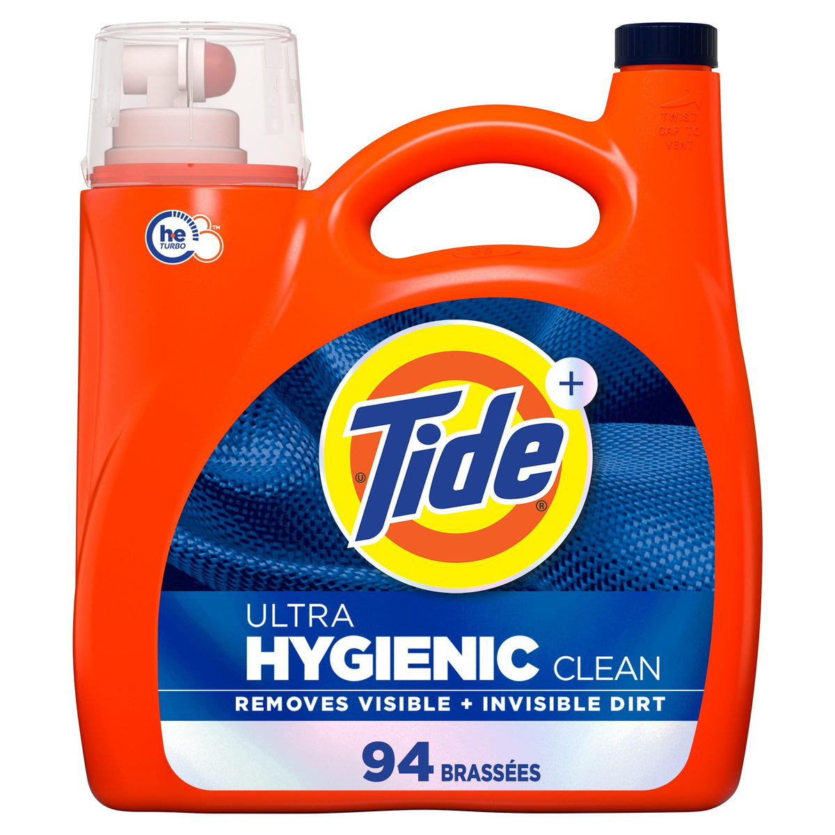 Tide Ultra Hygienic Clean Liquid Detergent, Original, 94 Loads, 3.9L