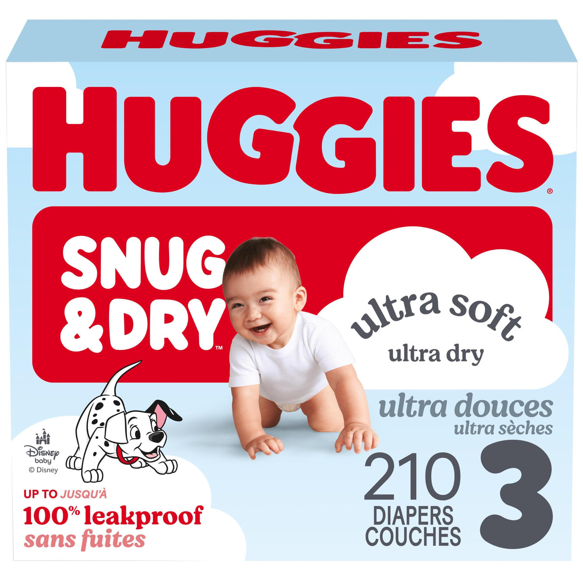 Huggies Snug & Dry Diapers, Size 3, 210 Count