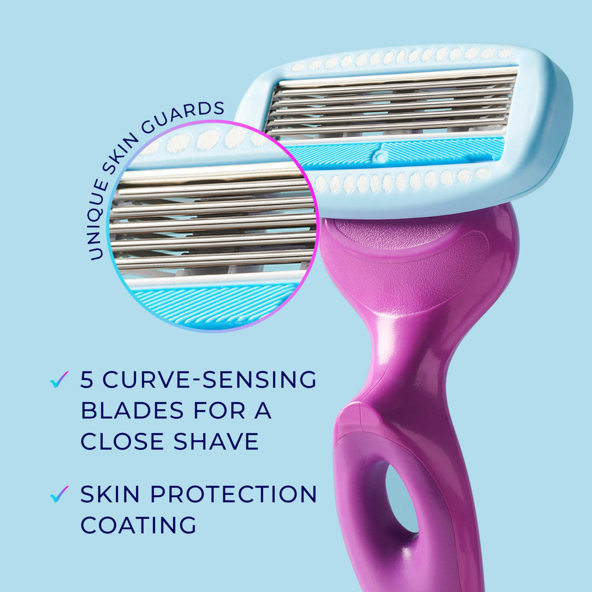 Schick Hydro Silk Moisture Hydration Razor Refills for Women, 6 Count