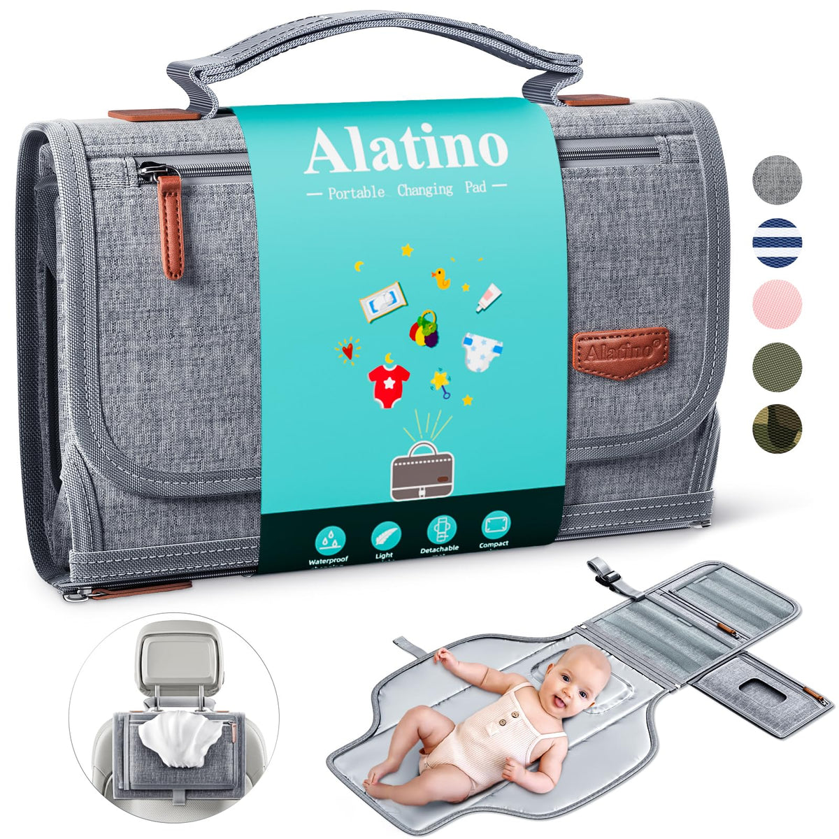 Portable Detachable Baby Diaper Changing Pad
