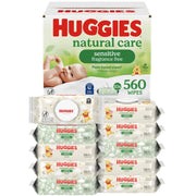 Huggies Natural Care Sensitive Baby Wipes, Unscented, 560 Count