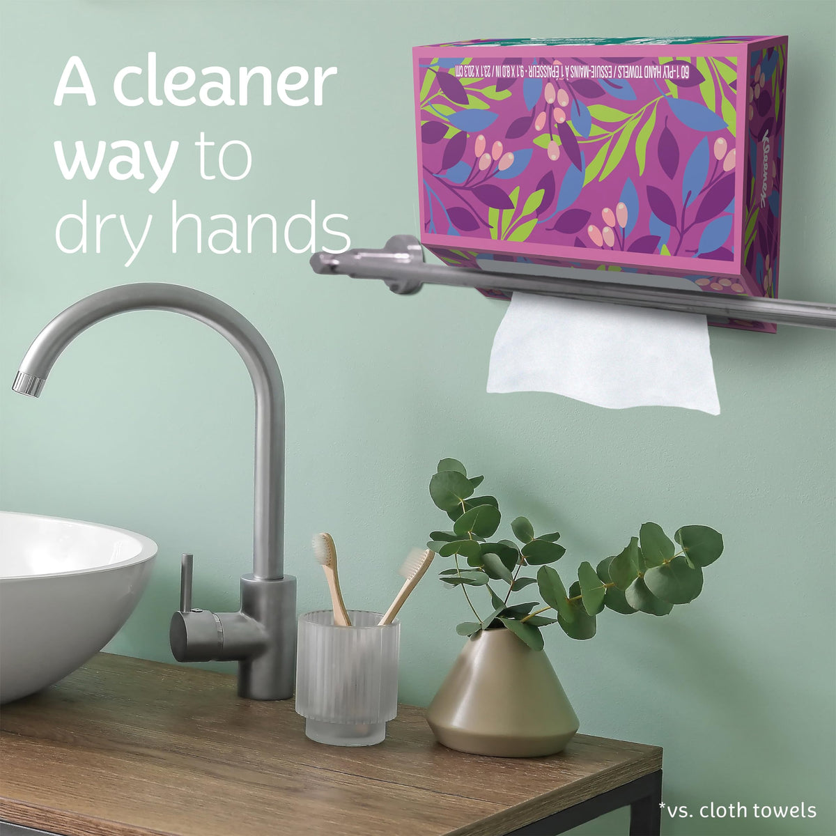 Kleenex Disposable Hand Towels, 60 Towels, 6 Boxes