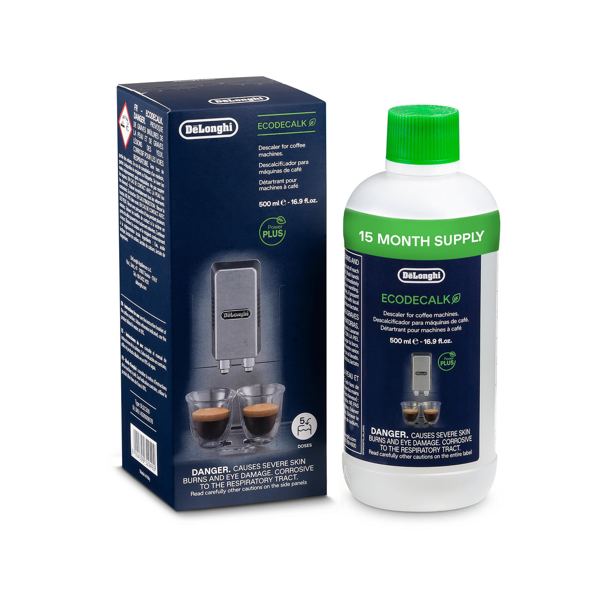 De'Longhi EcoDecalk Descaler for Coffee and Espresso Machines, 16.9 oz