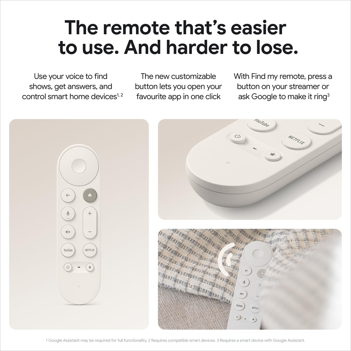 Google TV Streamer 4K with Voice Remote, 32 GB, Porcelain