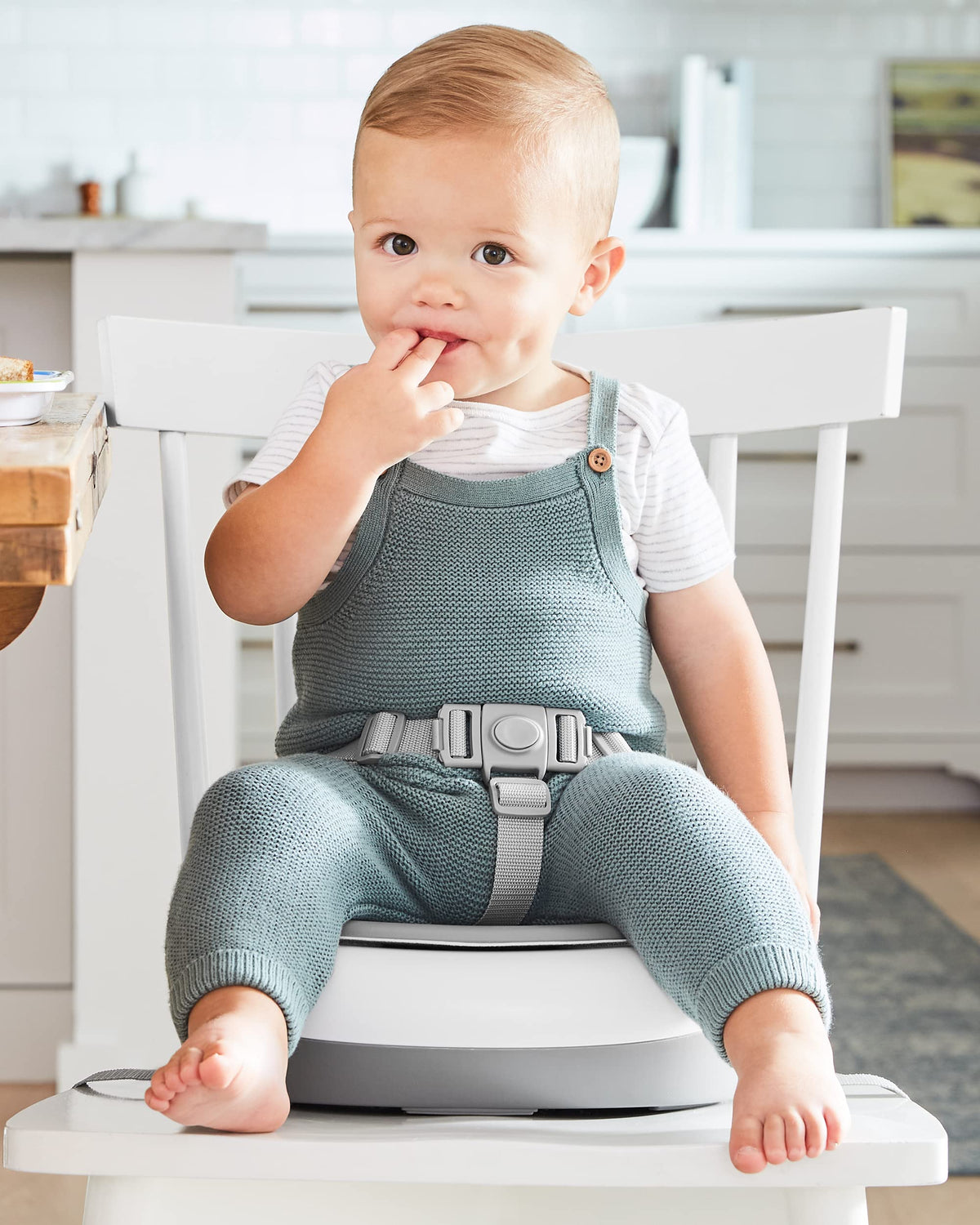 Skip Hop Booster Seat for Dining Table, Grey/White