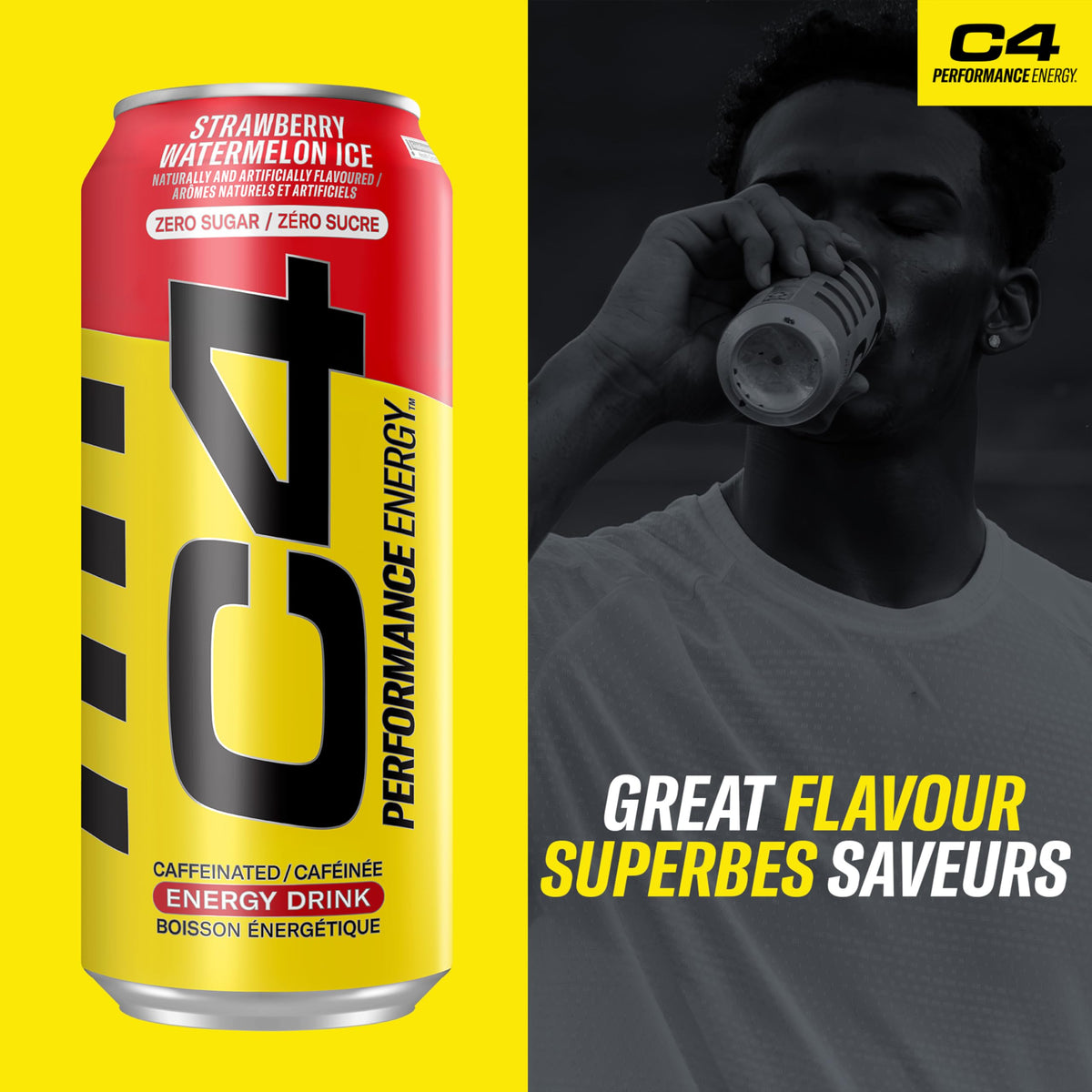 Cellucor C4 Energy Drink, Strawberry Watermelon, 473mL, 12 Count