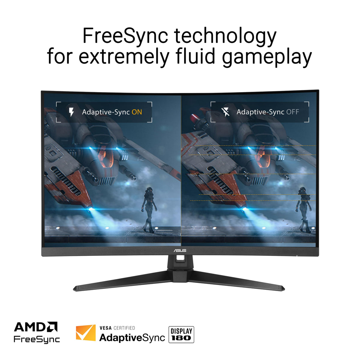 ASUS TUF Gaming VG32WQ3B Curved Gaming Monitor, 31.5", 1440P, 180Hz