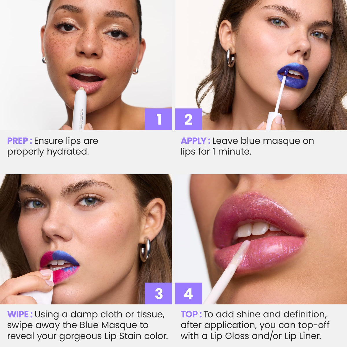Wonderskin Wonder Blading Lip Stain Peel Off Masque, XOXO