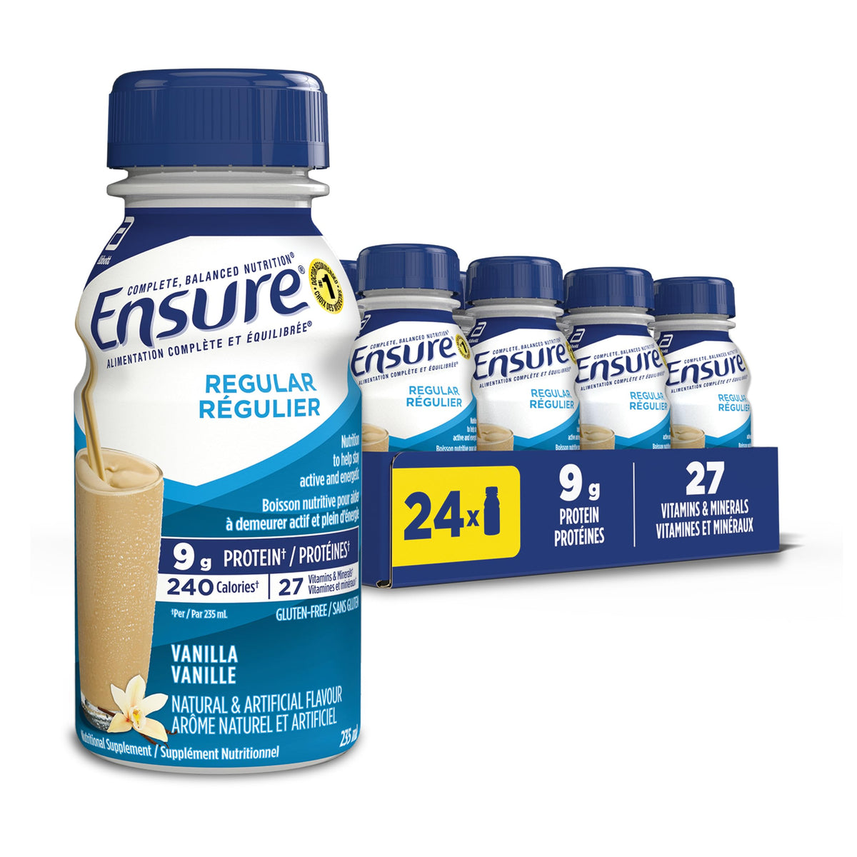 Ensure Regular Nutrition Shake, Vanilla, 24 x 235 mL