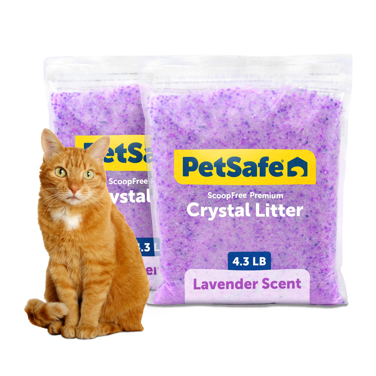 PetSafe ScoopFree Lavender Crystal Cat Litter, 2 x 4.3 lb