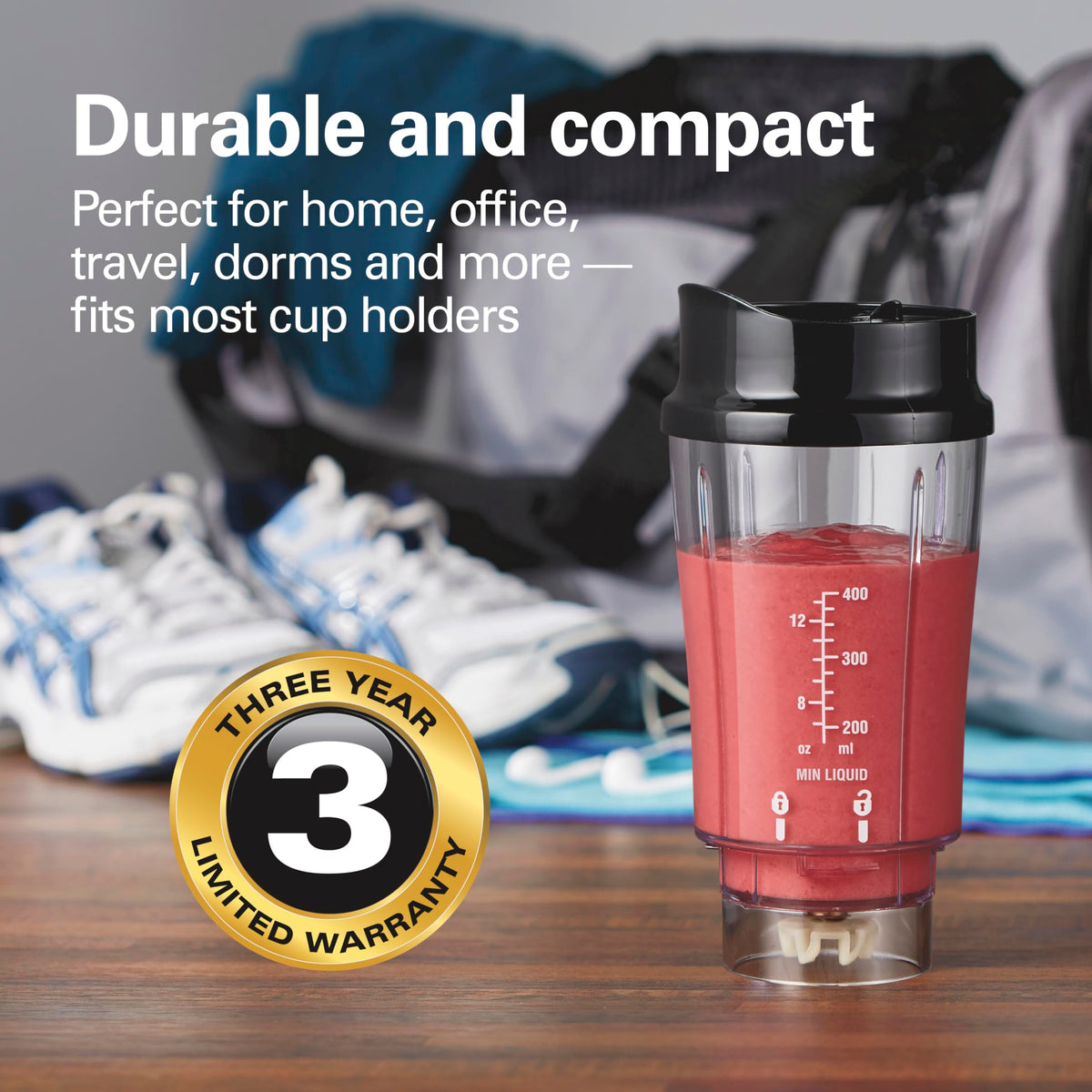 Hamilton Beach Personal Blender with 14 oz Travel Cup, Black (51101BC)