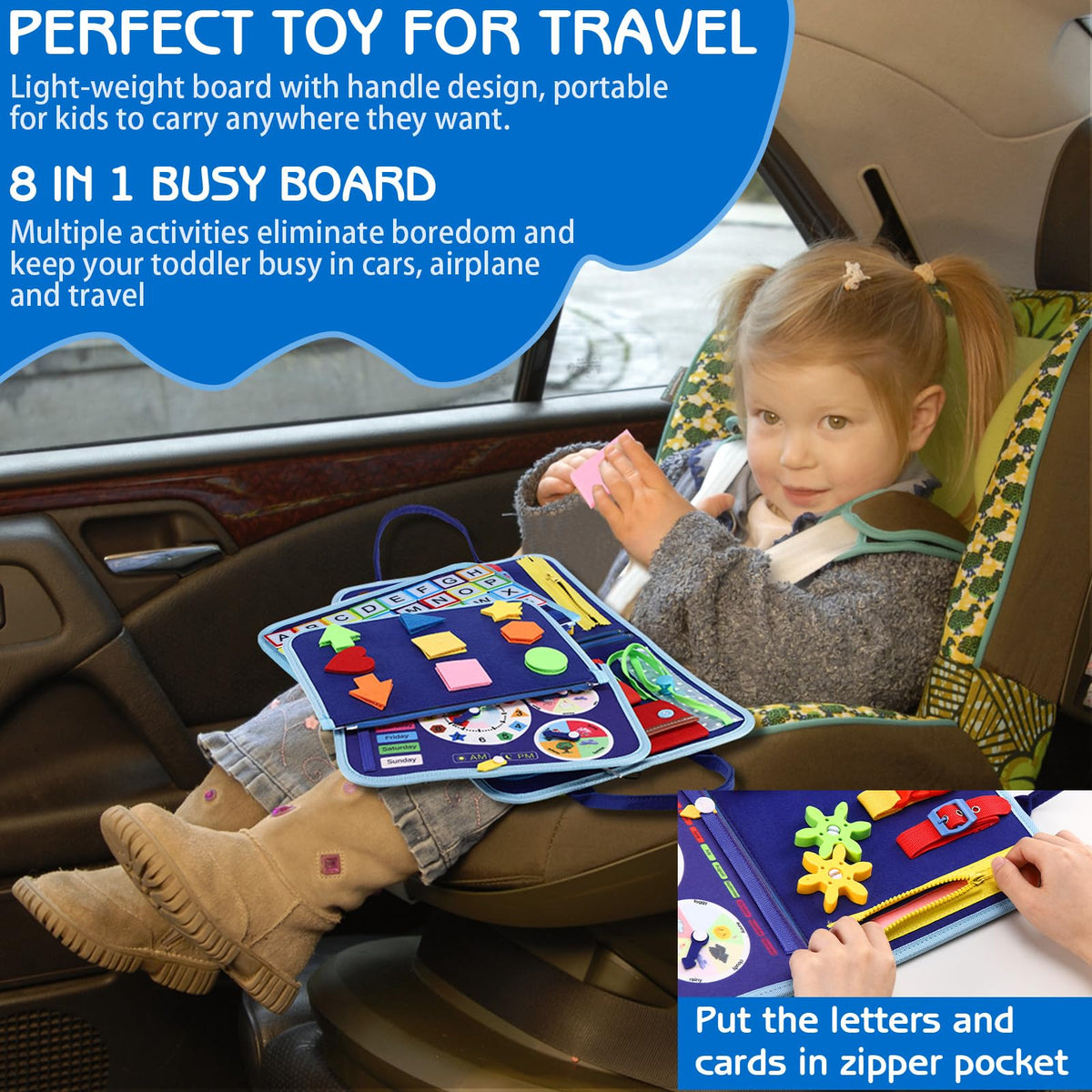 Esjay Montessori Busy Board for Toddlers