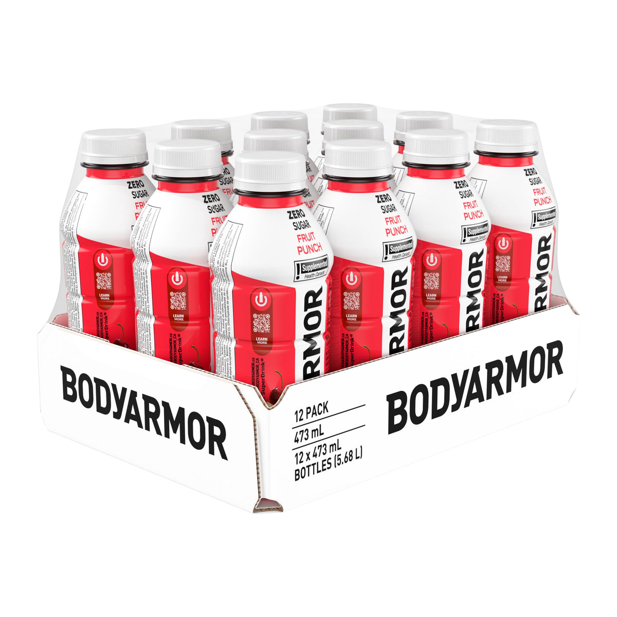 BodyArmor Zero Sugar Fruit Punch, 473mL, 12 Pack