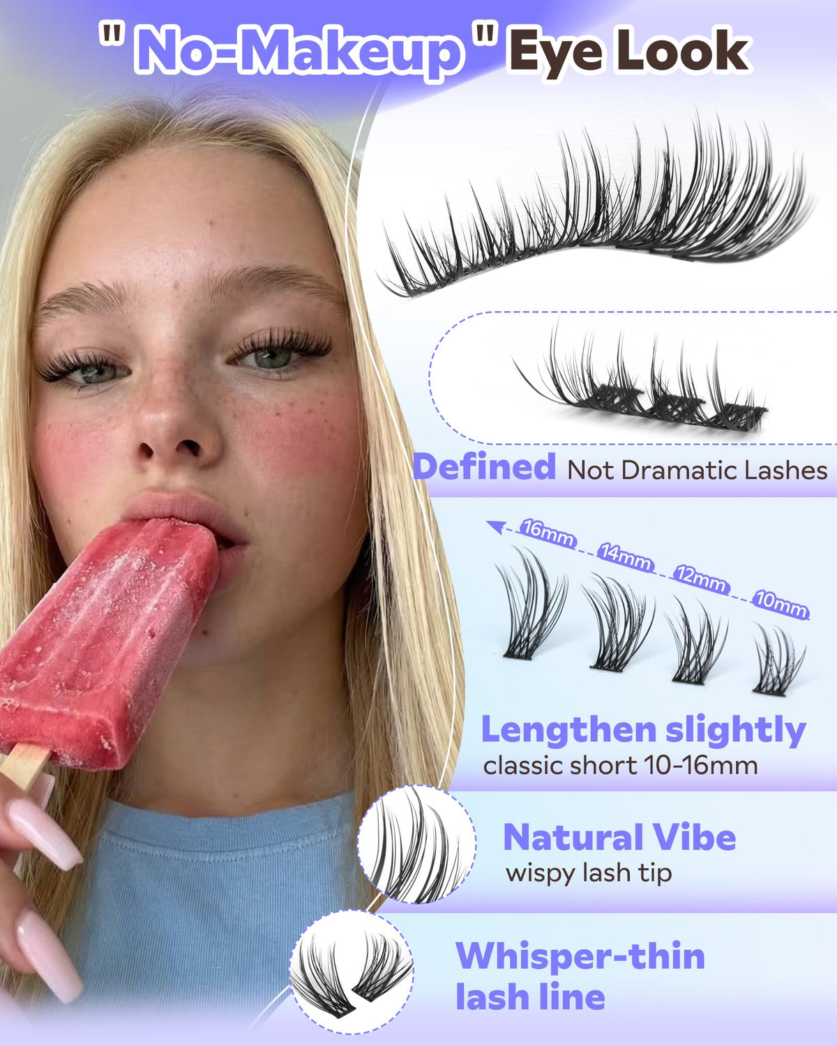 Wispy Lash Clusters DIY Eyelash Extension Kit, 10-16 mm, CC Curl
