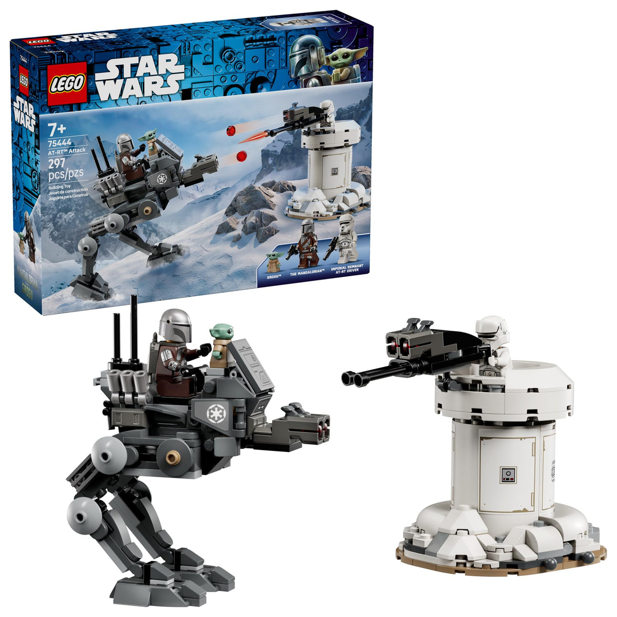 LEGO Star Wars AT-RT Attack with Mandalorian and Grogu, 75444