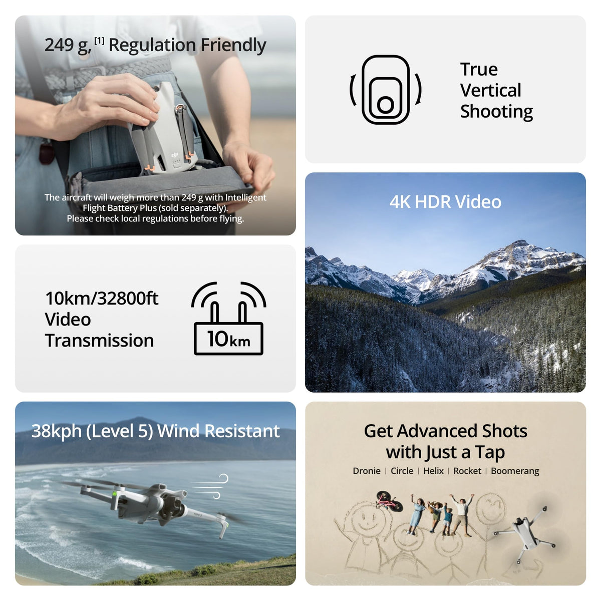 DJI Mini 3 Camera Drone with DJI RC, 4K