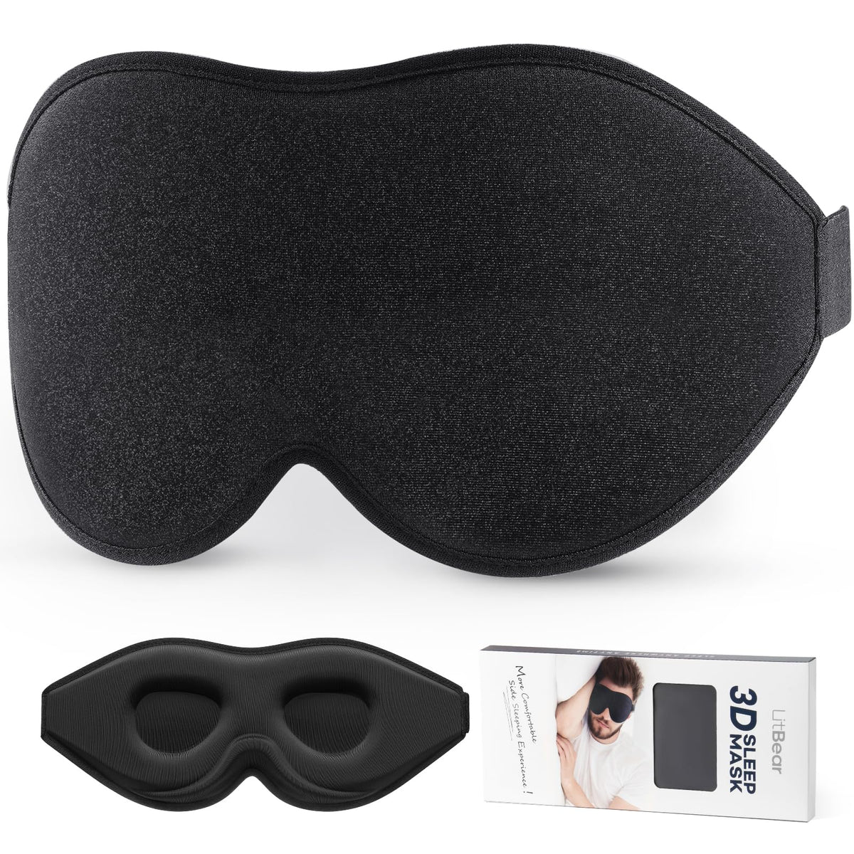 LitBear 3D Contoured Sleep Mask