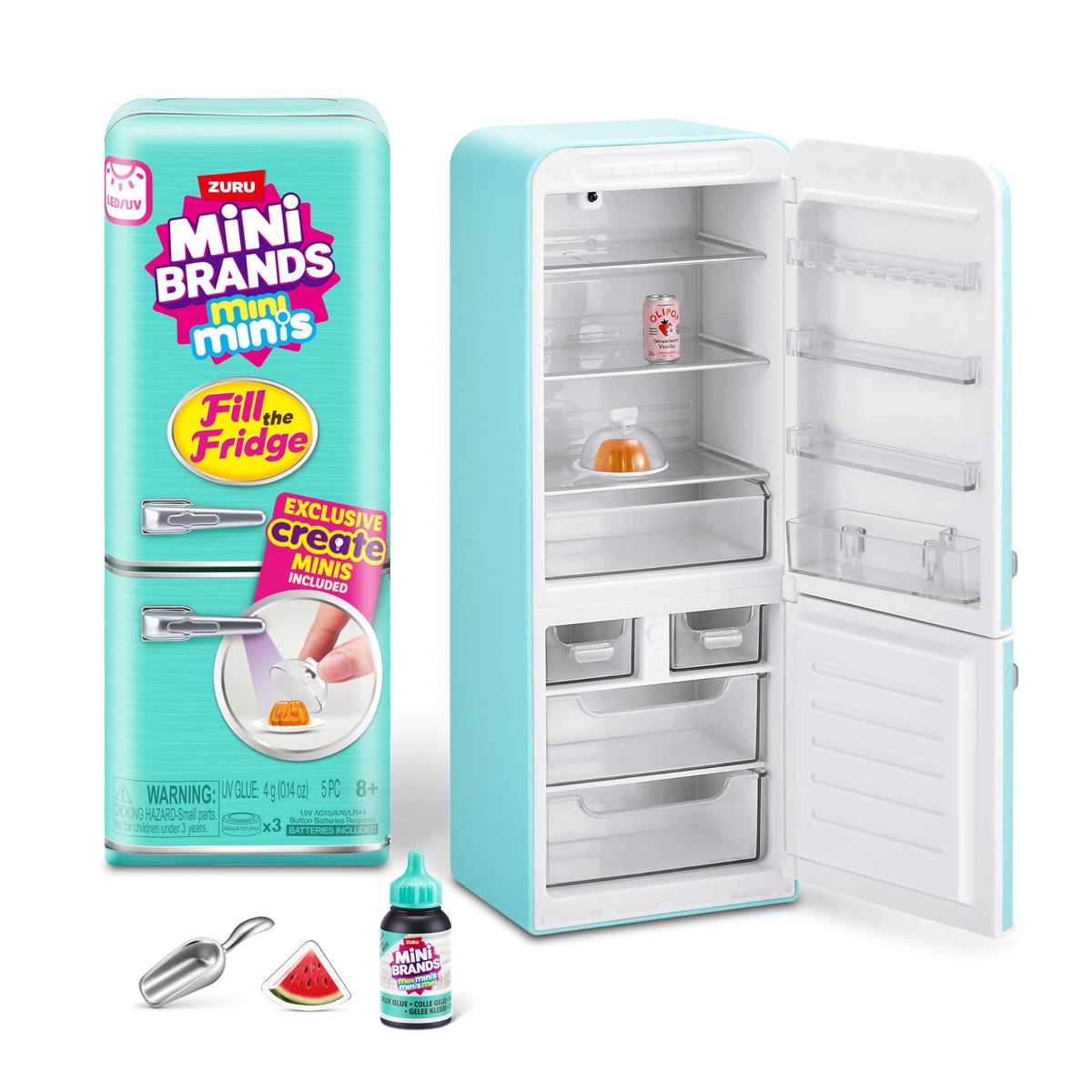 Mini Brands Fill The Fridge Playset With UV Light by ZURU