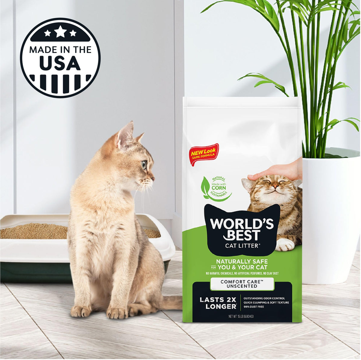 World's Best Cat Litter, Original Unscented, 15 lbs
